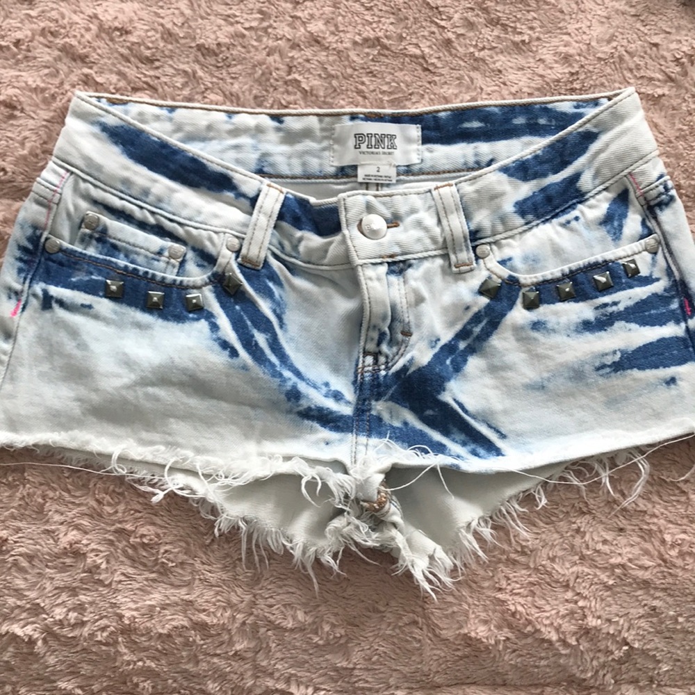 PINK denim shorts
